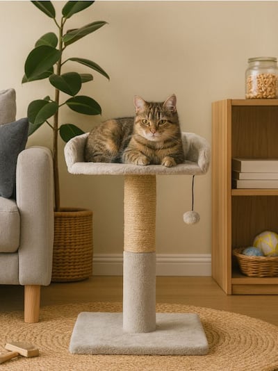 Grebalica za mačke sa ležajem