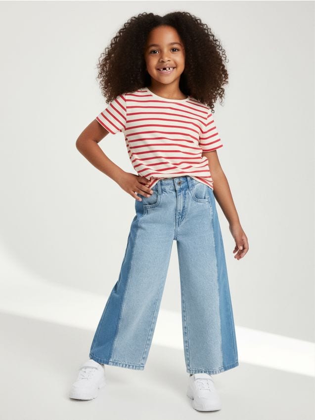 Sinsay - Rifle wide leg - modrá