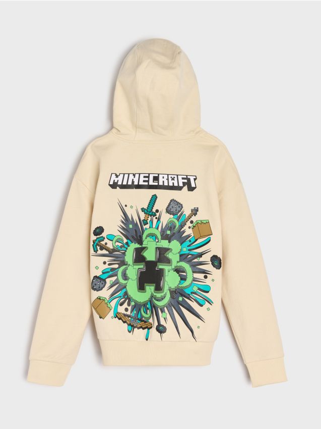 Sinsay - Mikina s potlačou na chrbte Minecraft - telová