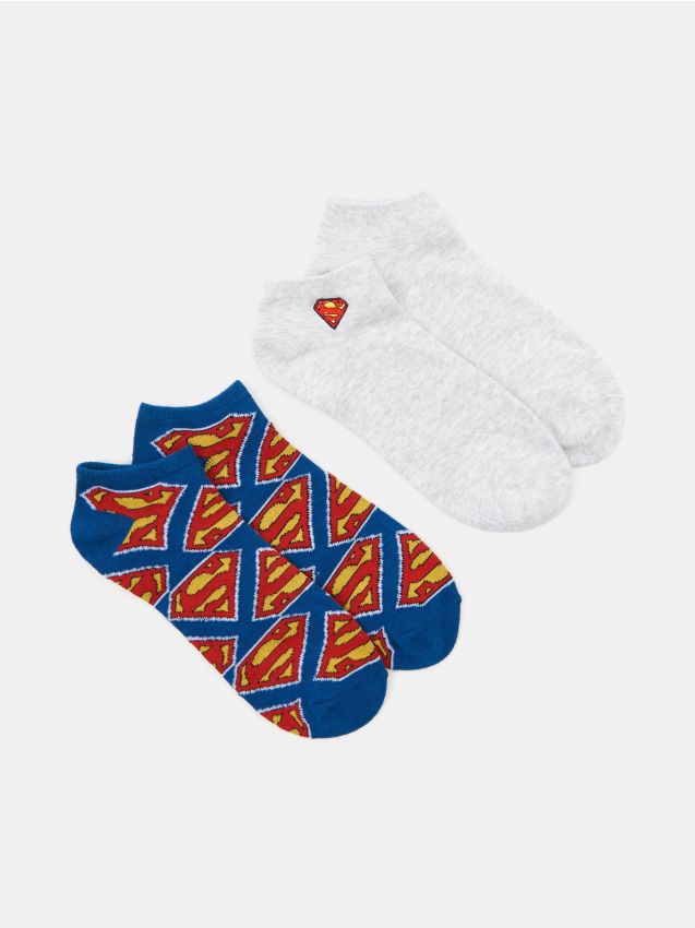 Sinsay - Krótkie skarpetki 2 pack Superman - wielobarwny