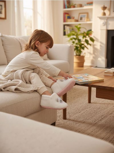 Παντόφλες με τεχνητό γούνινο