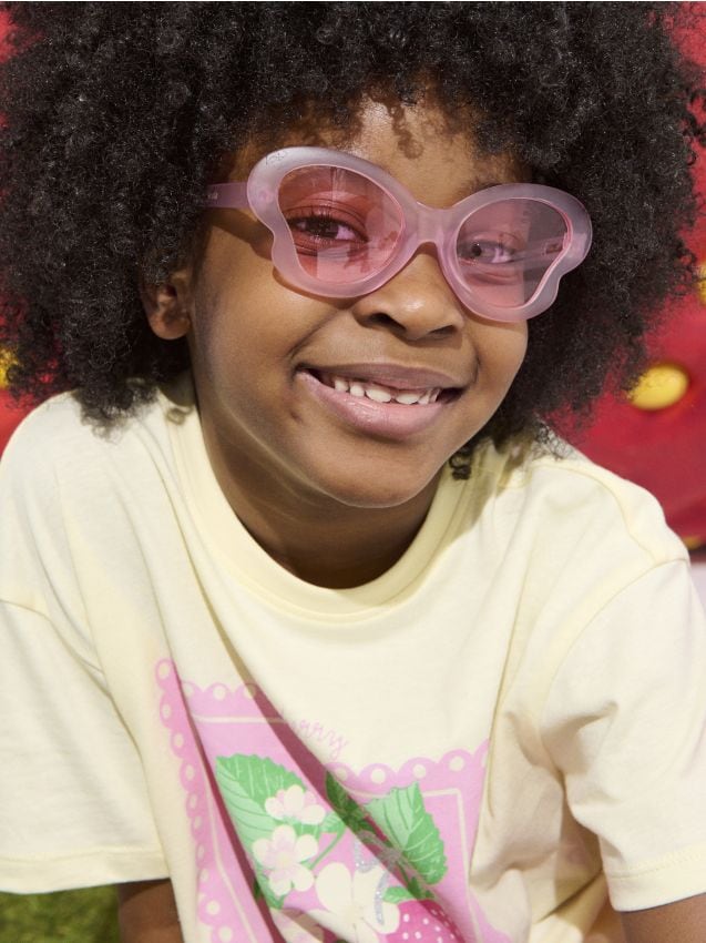 Sinsay - Ochelari de soare în formă de fluture - roz-pastel