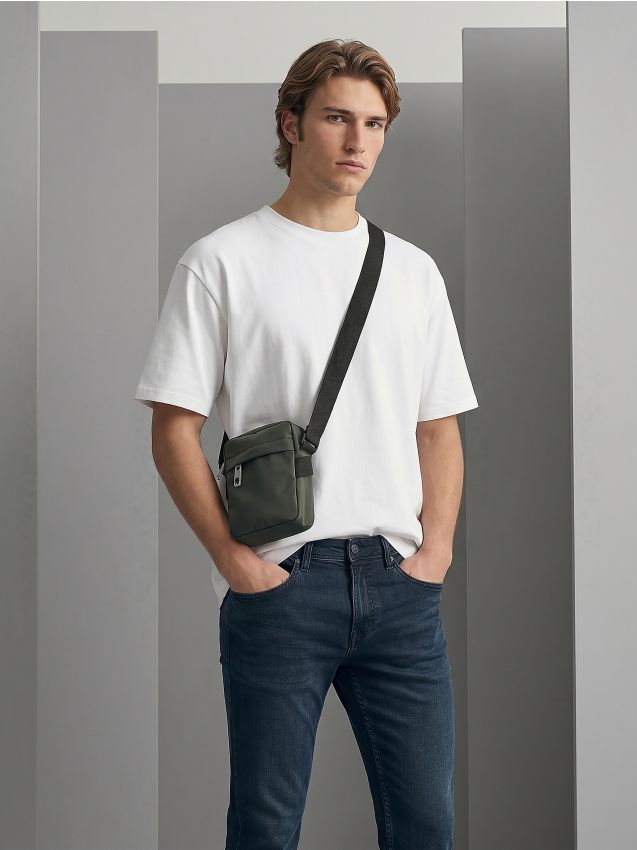Sinsay - Geantă crossbody cu curea reglabilă - kaki