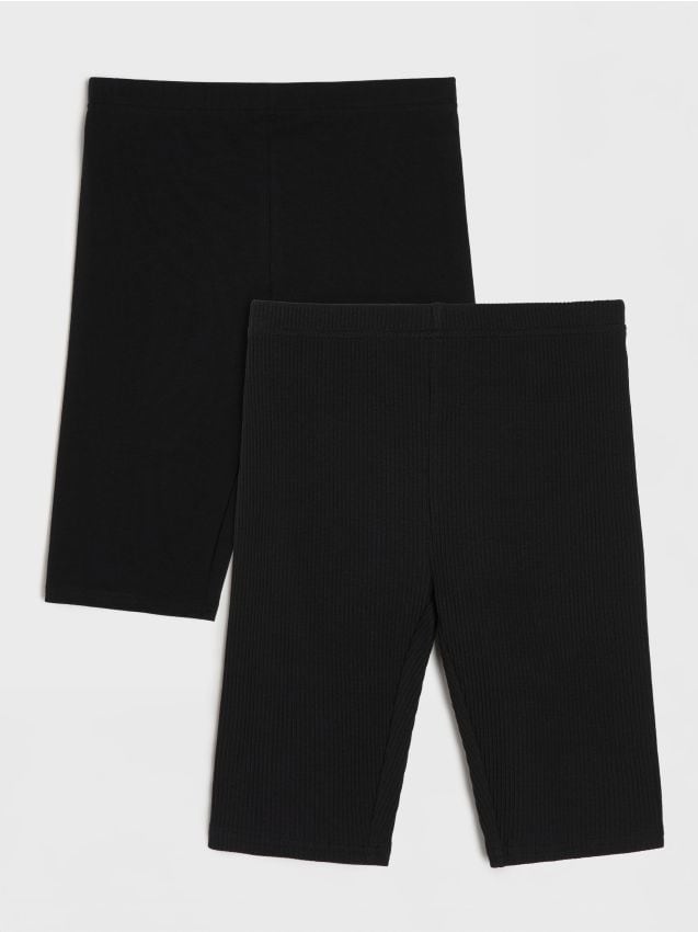 Sinsay - Pantaloni scurți biker 2 pack - negru