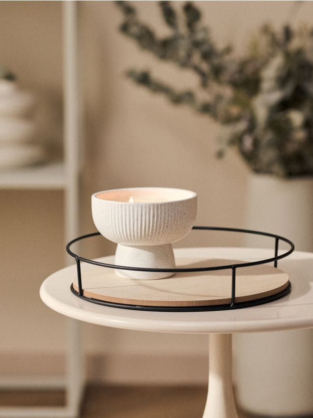 Sinsay - Tavă decorativă rotundă cu ramă metalică - negru