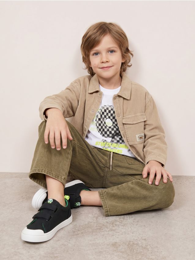 Sinsay - Sneakers din bumbac cu talpă interioară cu adaos de piele naturală PICIOR SĂNĂTOS - multicolor