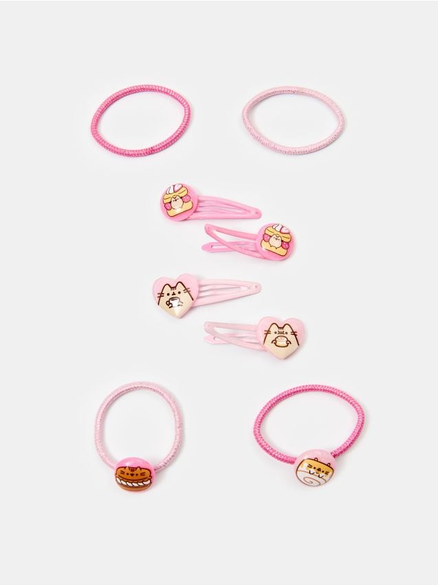 Sinsay - Set de agrafe și elastice de păr Pusheen the Cat 8 pack - multicolor