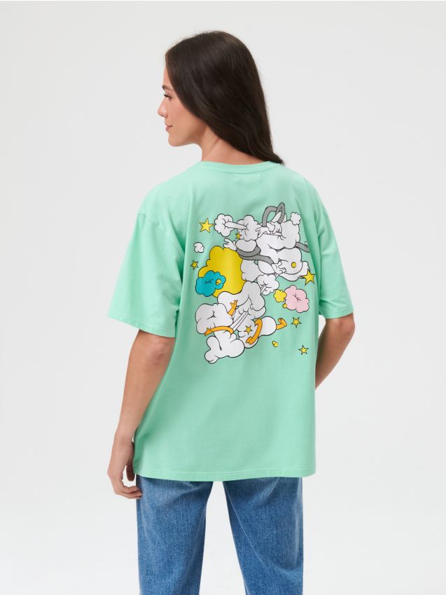 Tom & Jerry T-shirt with print Color pale turquoise - SINSAY