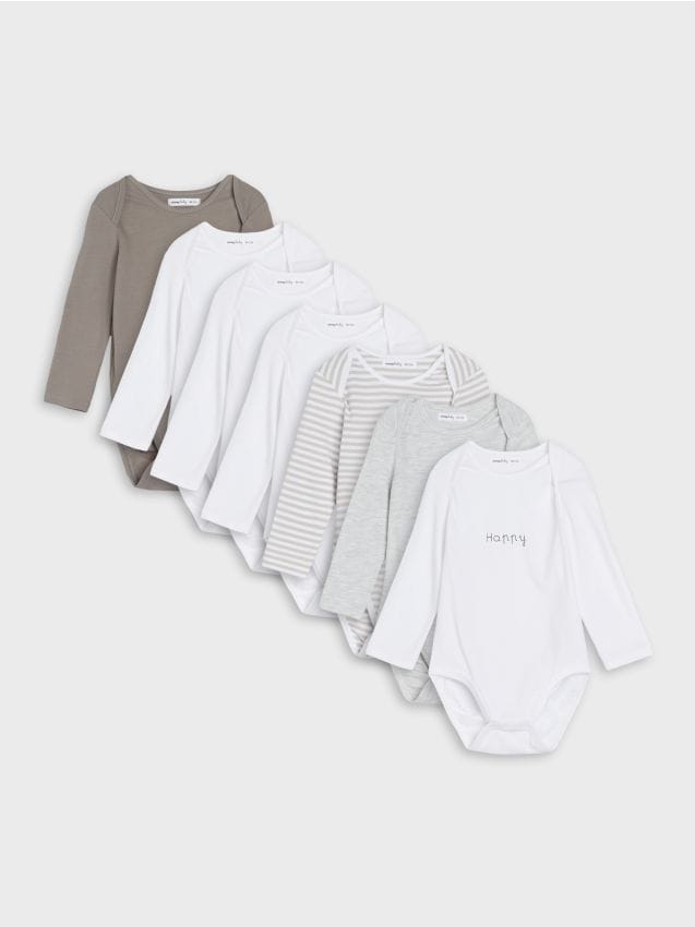 Sinsay - Bavlnené body 7 pack - biela