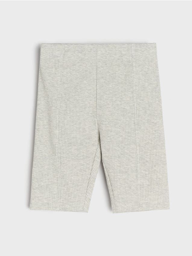 Sinsay - Prążkowane kolarki z bawełny - szary