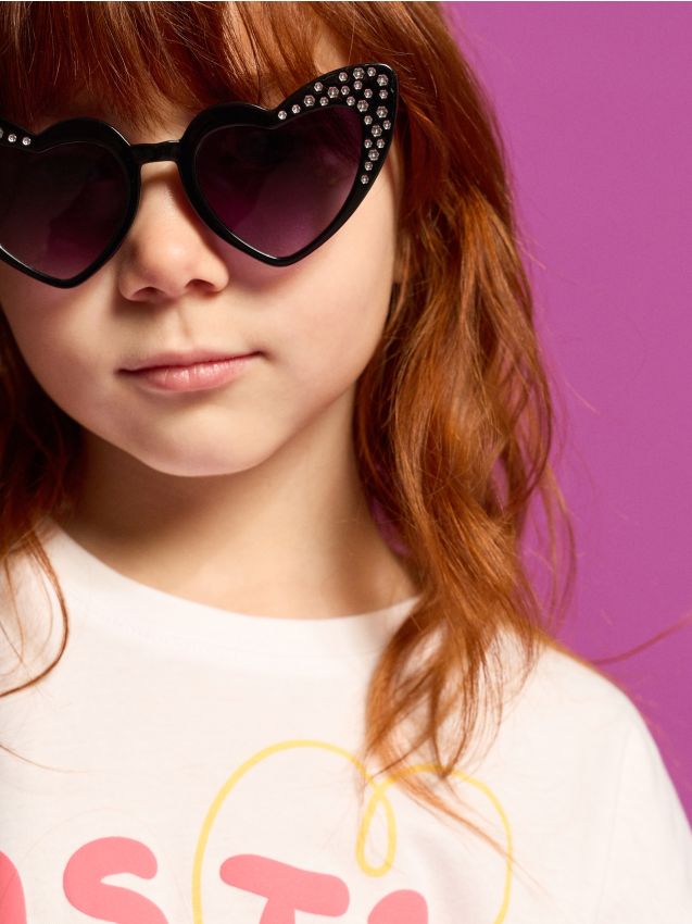 Sinsay - Ochelari de soare cu zirconii decorative - negru