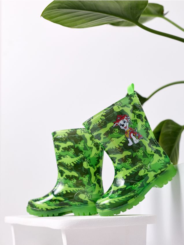 Sinsay - Cizme de ploaie cu talpă LED luminoasă PAW Patrol - green spruce