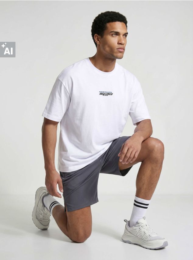 Sinsay - Pantaloni scurți sport SNSY PERFORMANCE - gri-închis