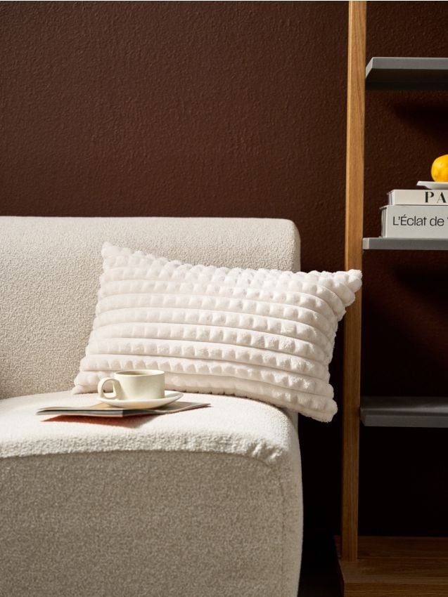 Sinsay - Pernă decorativă cu textură - crem