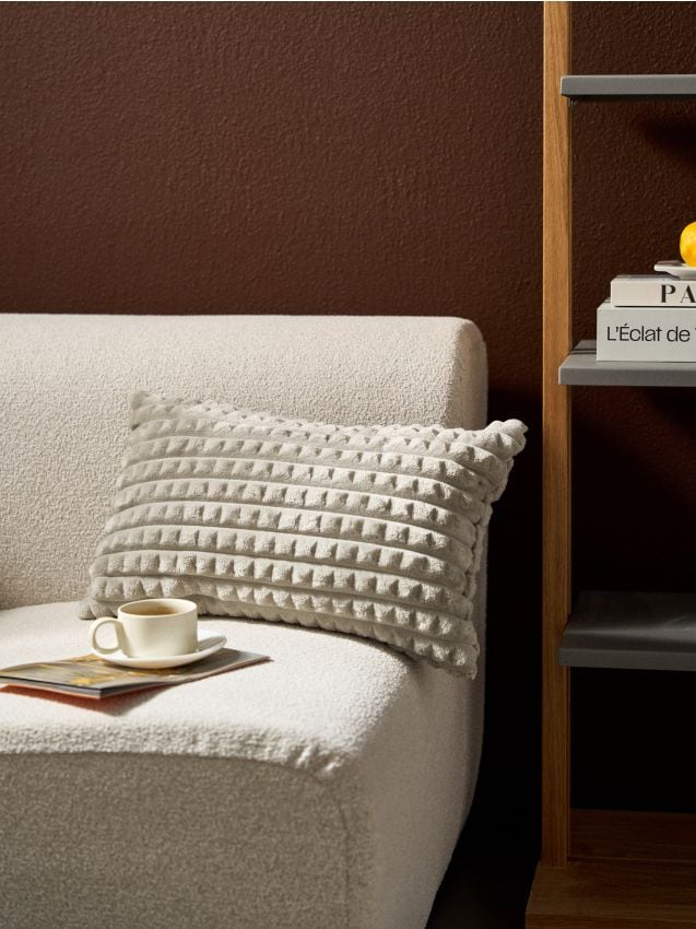 Sinsay - Pernă decorativă cu textură - gri deschis