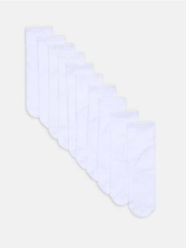 Sinsay - Bawełniane skarpetki 10 pack - biały