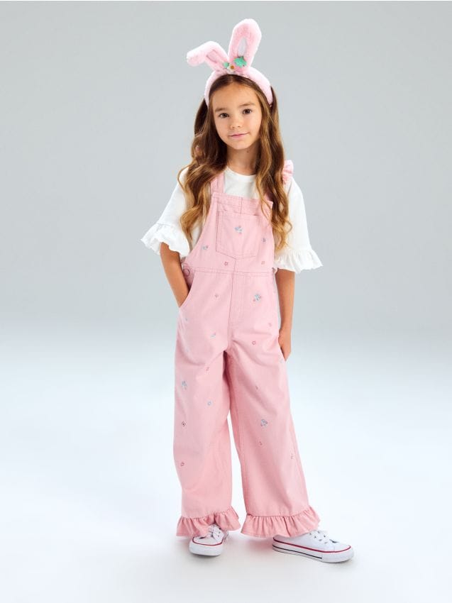 Sinsay - Salopetă din denim - roz