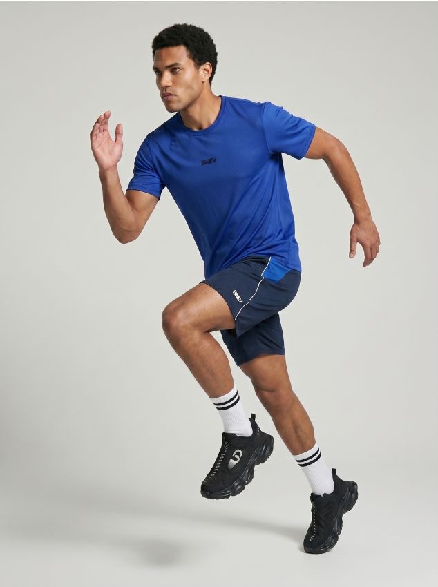 Sinsay - Pantaloni scurți sport SNSY PERFORMANCE - bleumarin