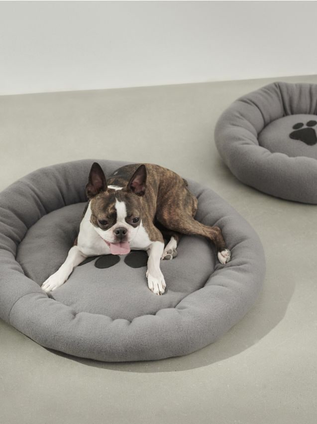 Sinsay - Okrúhle pelech pre zvieratá s motívom labky - tmavosivá