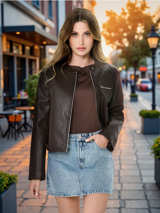 Sinsay - Fustă mini din denim - albastru