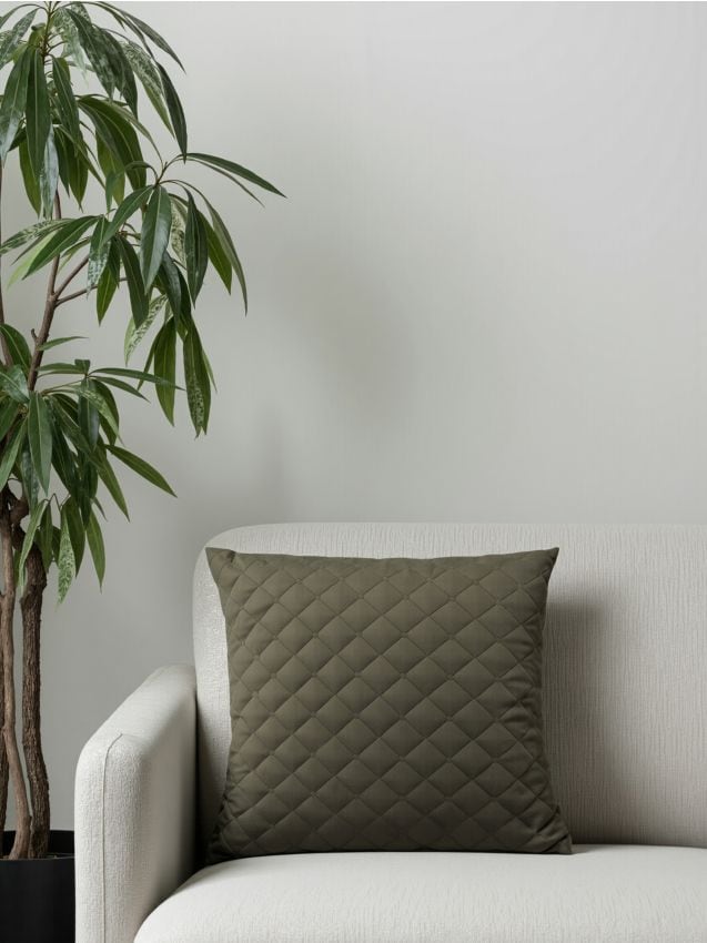 Sinsay - Pernă decorativă matlasată - verde-maroniu
