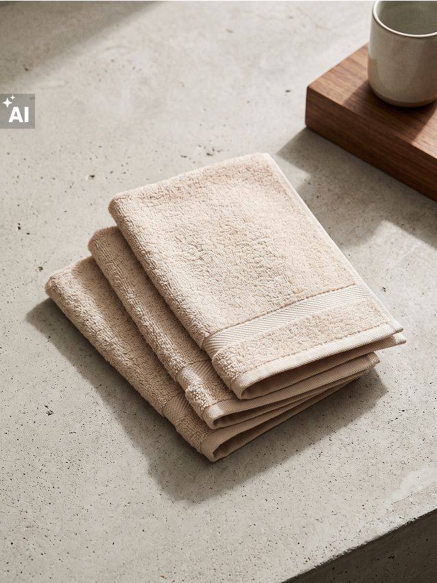 Sinsay - Set de prosoape pentru mâini 3 pack - bej