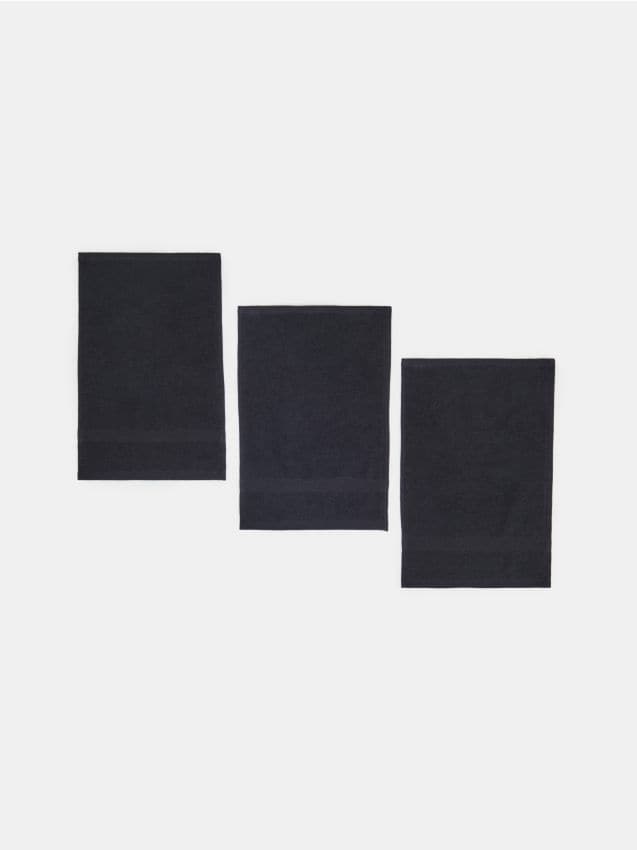 Sinsay - Set de prosoape pentru mâini 3 pack - negru