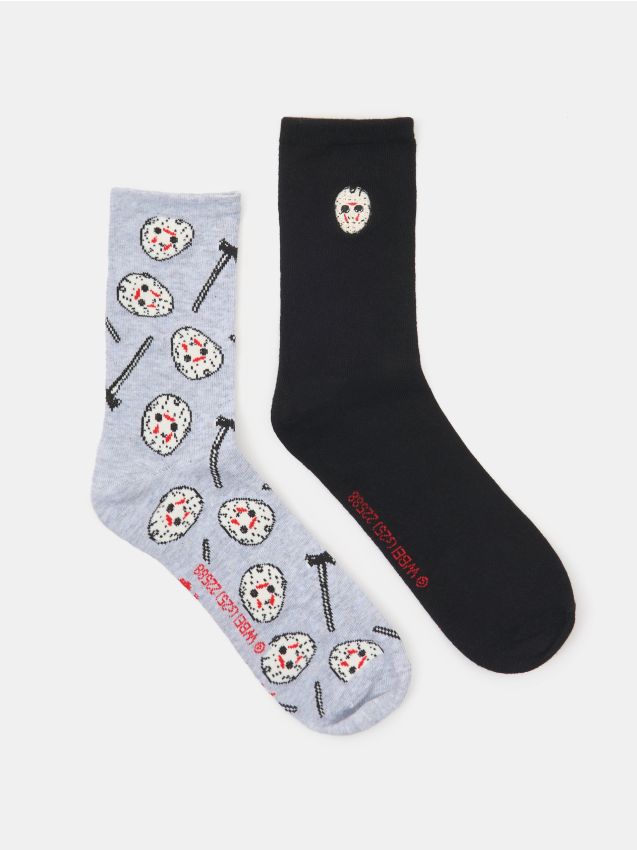 Sinsay - Súprava 2 párov ponožiek Friday the 13th - viacfarebná