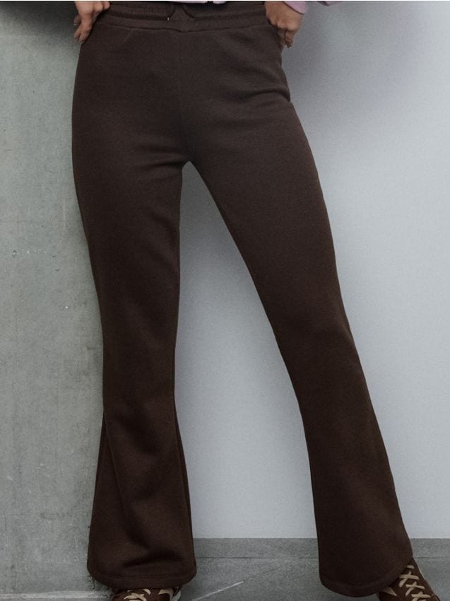 Sinsay - Flare nohavice - hnedá