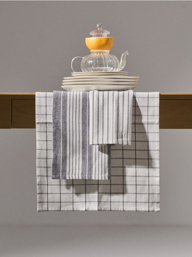 Sinsay - Prosoape de bucătărie, 3 bucăți - gri-închis