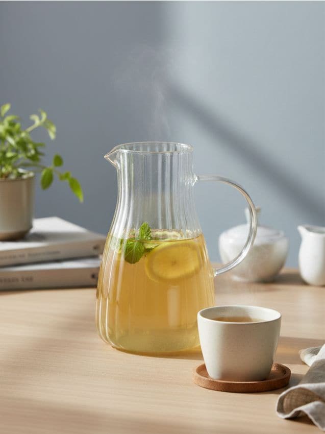 Sinsay - Carafă din sticlă cu striații - clear