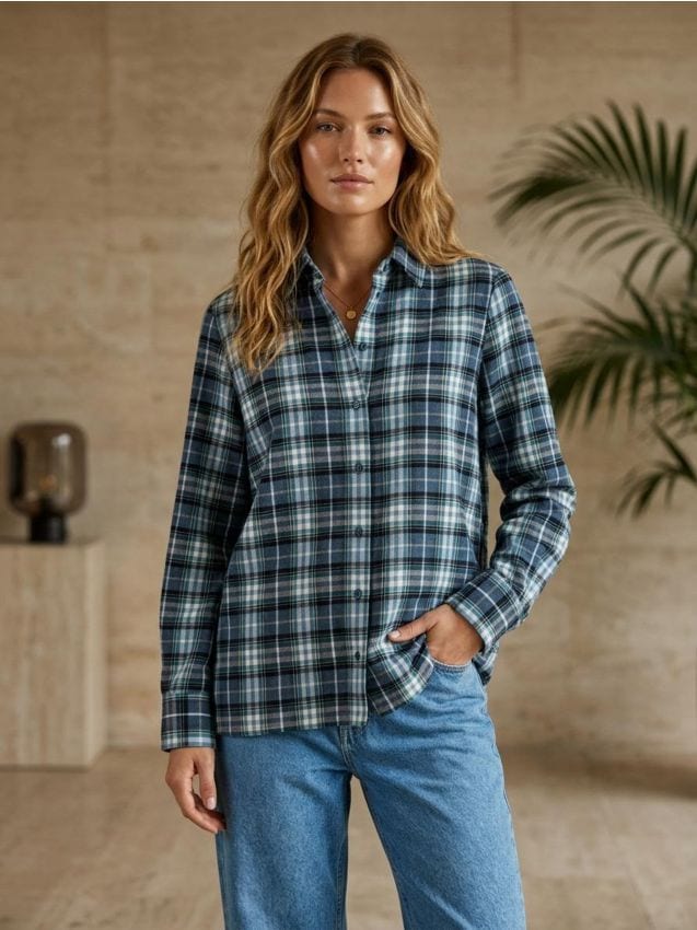 Sinsay - Cămașă din flanel cu carouri - multicolor