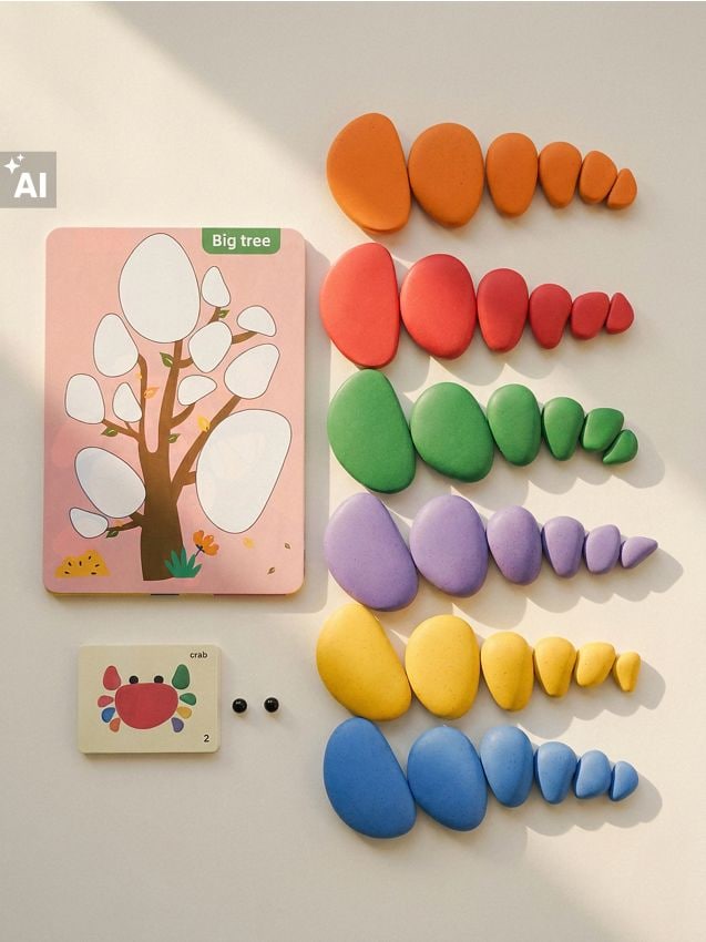 Sinsay - Set creativ pentru realizarea imaginilor din pietricele colorate - multicolor