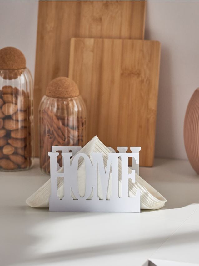 Portatovaglioli Country Love In Legno - Colore Rosso - 14x7x11 Cm - Per Tavola Natalizia O Eventi Speciali - Foto 4