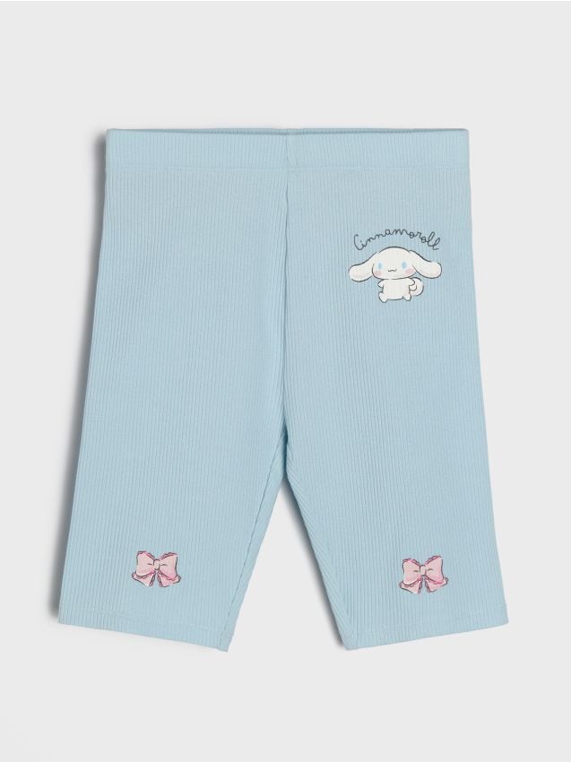Sinsay - Colanți ribați cu imprimeu Cinnamoroll - albastru-pal