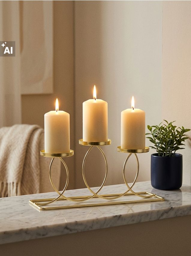 Sinsay - Suport metalic pentru lumânări tip tealight - auriu