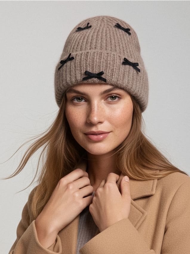 Sinsay - Prémiová čiapka z alpaky - hnedá