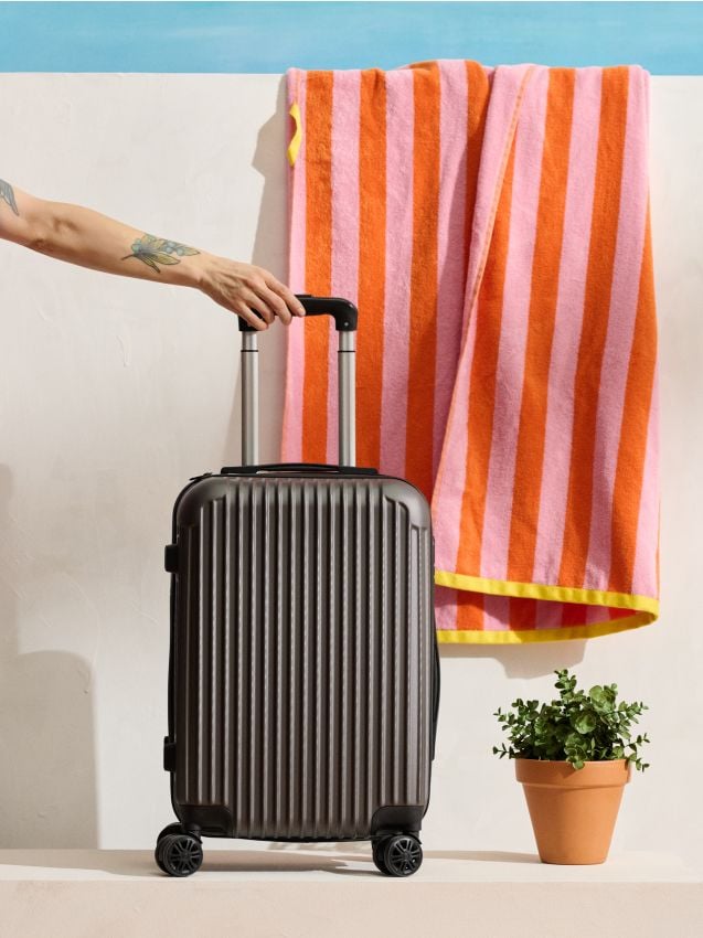 Sinsay - Valiză de călătorie rigidă cu roți - argintiu