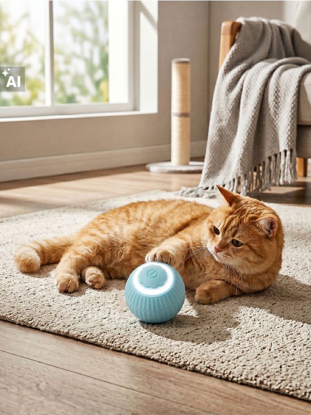 Sinsay - Jucărie electronică pentru animale de companie în formă de minge - albastru-pal