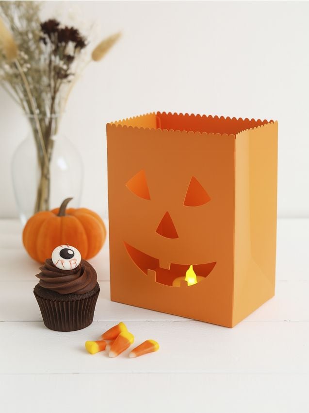 Sinsay - Decorațiune LED de Halloween de sine stătătoare cu motiv de dovleac - portocaliu