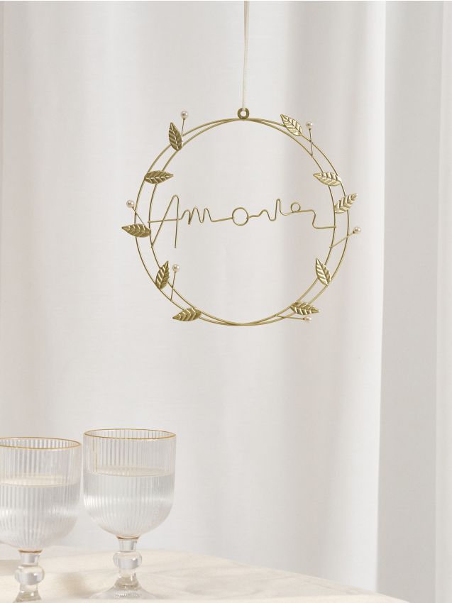 Sinsay - Decorațiune suspendată cu inscripția Amore - auriu