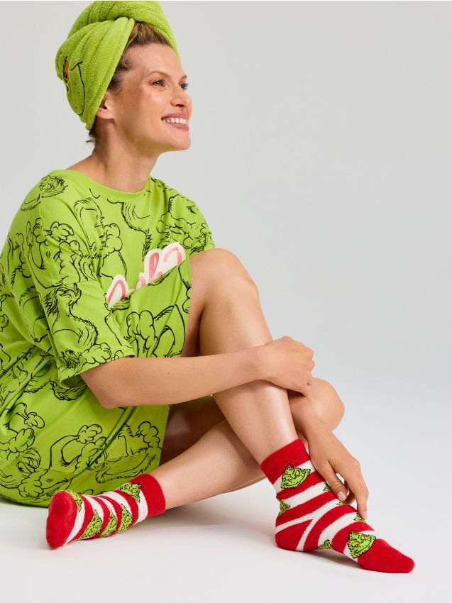 Sinsay - Skarpetki 2 pack Grinch - wielobarwny