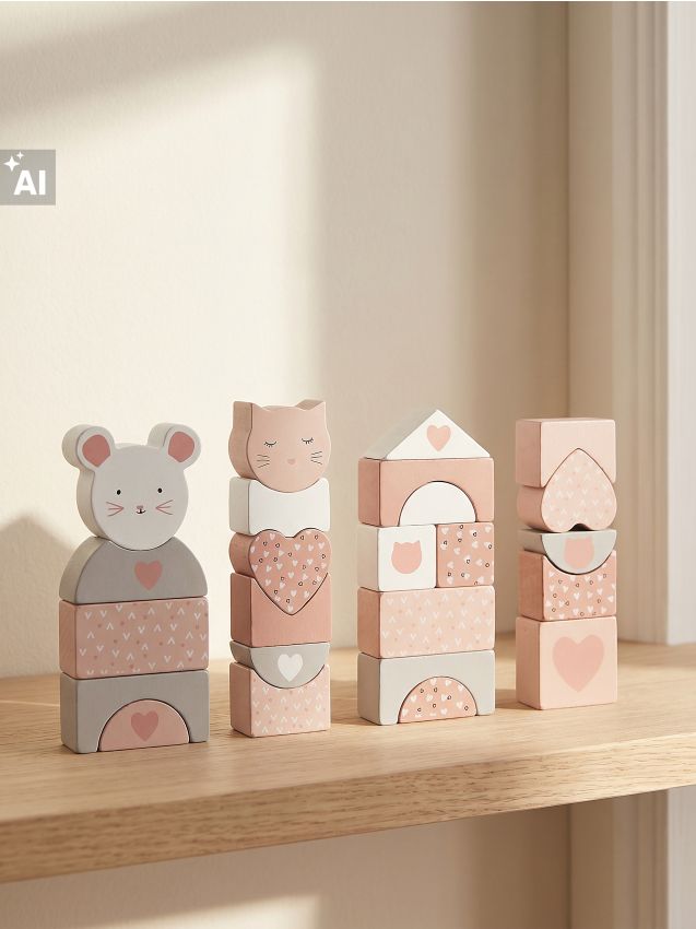 Sinsay - Set construcție din lemn 24 pack - multicolor