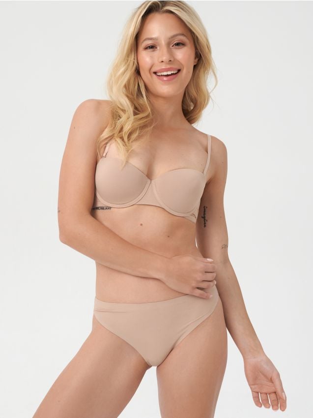 Sinsay - Sutien balconette - nude