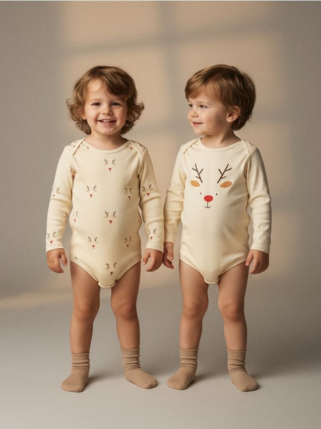 Sinsay - Súprava 2 body - krémová