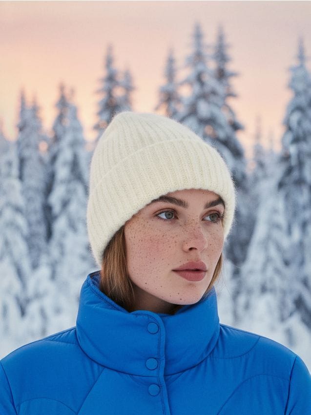 Sinsay Sinsay - Καπέλο premium από αλπακά - κρεμ