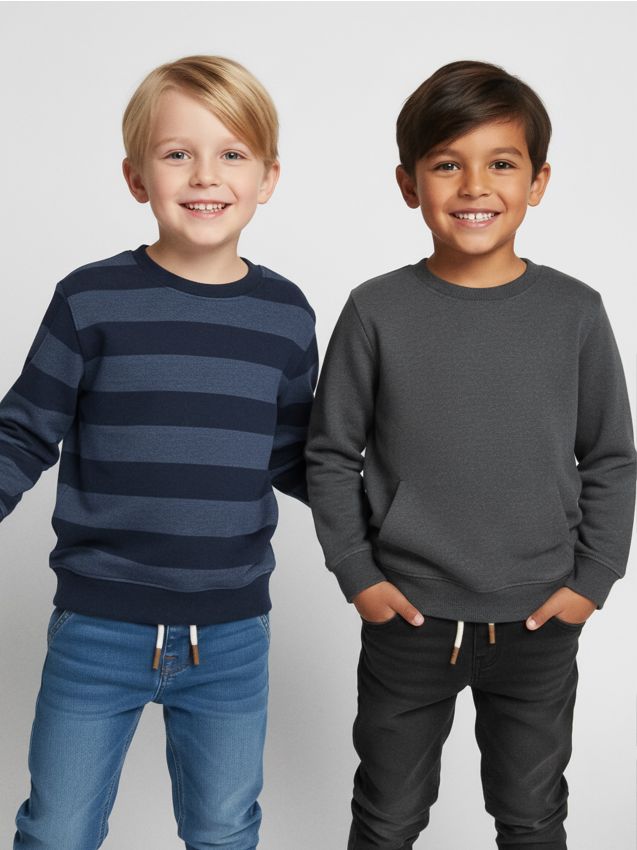 Sinsay - Súprava 2 mikín - tmavomodrá