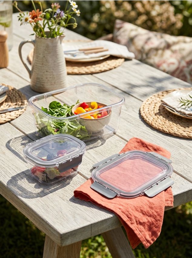 Sinsay - Recipiente pentru alimente cu capac 2 pack - gri-închis