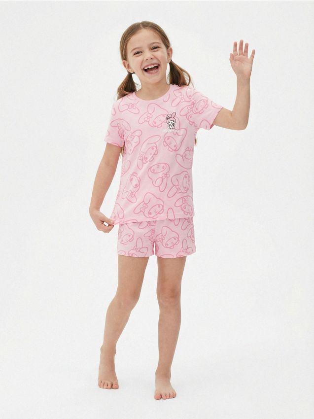Sinsay - Pijamă din bumbac în două piese My Melody - roz-pastel