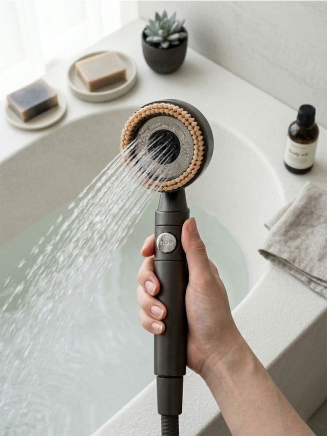 Sinsay - Cap de duș și furtun - gri-închis